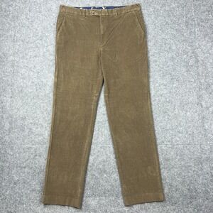 Ralph Lauren Pants Mens 36x32 Brown Corduroy Straight Leg Stretch Dress Trousers